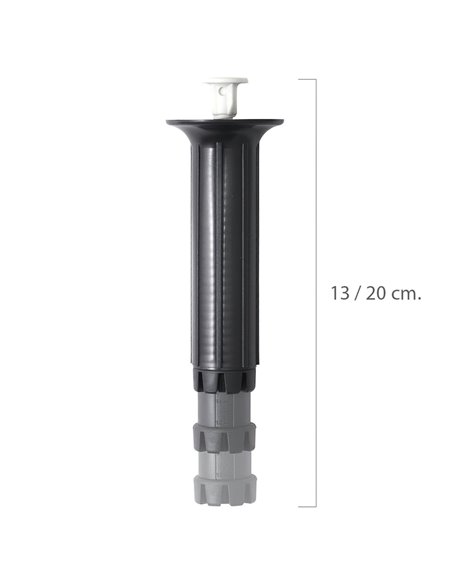 Pata Regulable Fija 13 / 20 cm. Negro