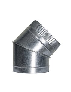 Codo Estufa Galvanizado de  250 mm. 45° (0,8 mm.)