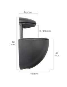 Soporte Pelicano Regulable Para Estante 1 / 20 mm. Negro (1 Pieza) 2
