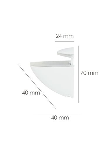 Soporte Pelicano Regulable Para Estante 1 / 20 mm. Blanco  (1 Pieza)