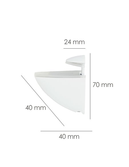 Soporte Pelicano Regulable Para Estante 1 / 20 mm. Blanco  (1 Pieza)