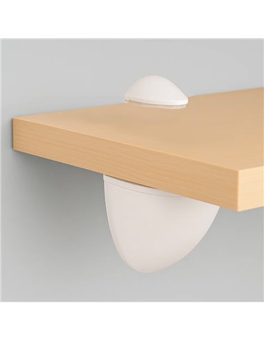 Soporte Pelicano Regulable Para Estante 1 / 20 mm. Blanco  (1 Pieza)