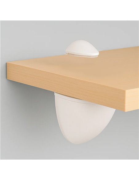 Soporte Pelicano Regulable Para Estante 1 / 20 mm. Blanco  (1 Pieza)
