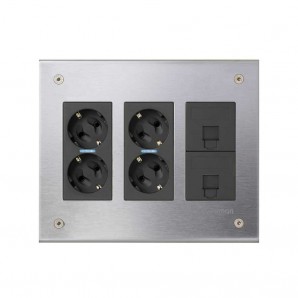 Kit caja de empotrar 3 módulos metálica SIMON 51002301-036