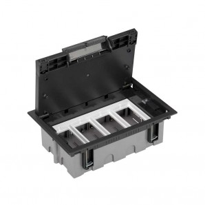 Caja suelo 90mm 4 mod grafito SIMON 52050104-038