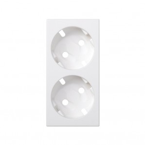 Tapa doble schuko sin led (blanco) SIMON 50001841-030