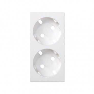 Tapa doble schuko sin led (blanco) SIMON 50001841-030