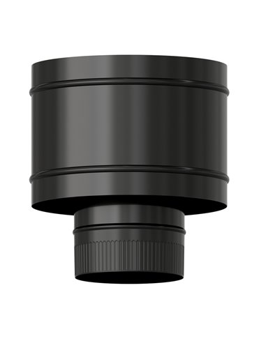 Terminal Antirrevocante Estufa Vitrificado Negro Ø 120 mm. Sombrero Tubo Chimenea, Sombrero Tubo Humo, Sombrero Tubo Calefacción