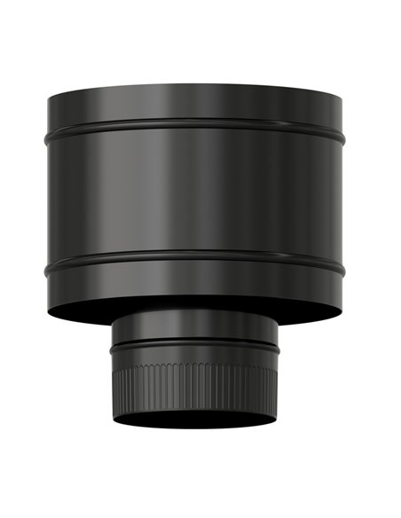 Terminal Antirrevocante Estufa Vitrificado Negro Ø 120 mm. Sombrero Tubo Chimenea, Sombrero Tubo Humo, Sombrero Tubo Calefacción