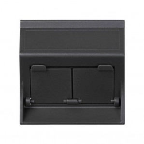 Placa vd inclinada cg para 2 mód grafito SIMON 50000086-038