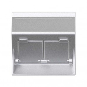 Placa vd inclinada cg para 2 mód alumini SIMON 50000086-033