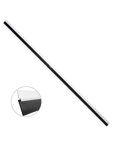 Burlete Para Puertas De Garaje Aluminio Blanco Con Goma 2,5 m. Perfil Bajo Cochera Cepillo De Puerta, Burlete Garaje