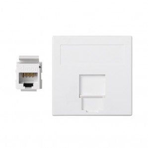 Placa vd plana cg con 1 cat5eu blanco SIMON 50004085-030
