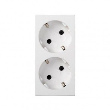 Base doble schuko por corte sin led bl SIMON 50000432-030