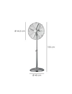 Ventilador Pie Ø 44,5 cm. Altura 130 cm. 60 watt. Ventilador oscilante. Ventilador Pie silencioso. Circulador de aire. 2