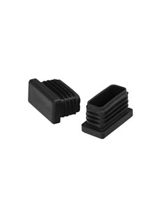 Contera Plástico Rectangular Interior. Color Negro 40x20 mm Bolsa 200 Unidades.