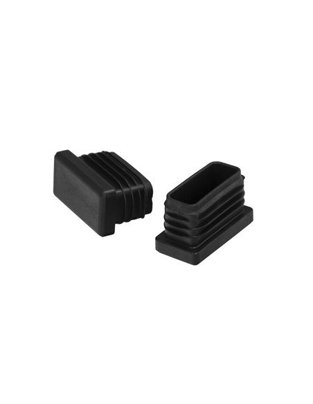 Contera Plástico Rectangular Interior. Color Negro 40x20 mm Bolsa 200 Unidades.