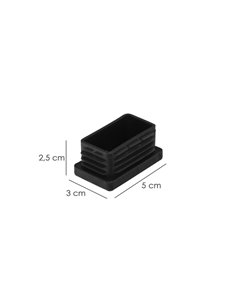 Contera Plástico Rectangular Interior. Color Negro 50x30 mm Bolsa 100 Unidades. 2
