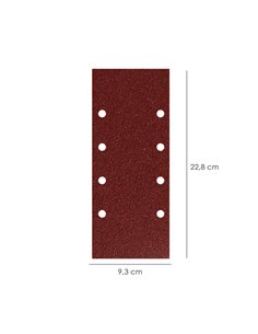 Lija Recambio Con Velcro 93x228 mm. con Agujeros Grano  40 (10 Piezas) 2