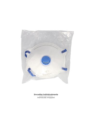 Mascarilla FFP2 Rigida Con Valvula (10 Unidades) Envasadas Individualmente