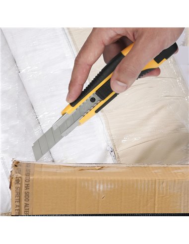 Cutter Con Hoja De 18 mm. Con 2 Hojas (Expositor 24 Piezas)