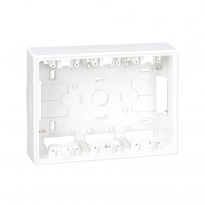 Base caixa saliente para kit 3 módulos branco SIMON...