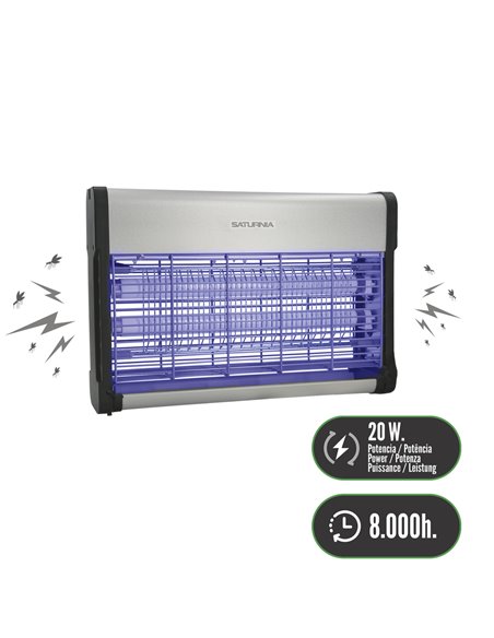 Exterminador De Insectos 20 W.