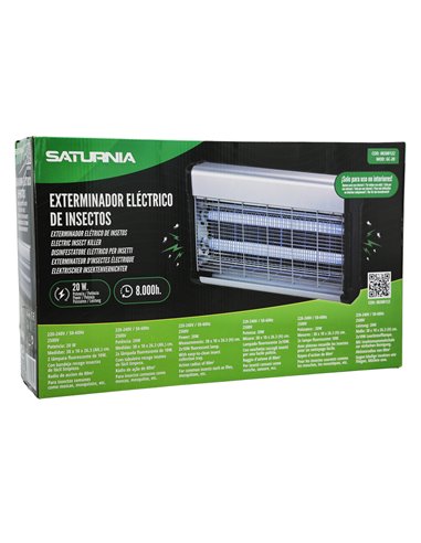 Exterminador De Insectos 20 W.