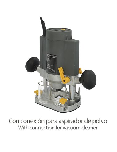 Fresadora Ø 8 mm. 1.020 W Velocidad Ajustable Con Maletin