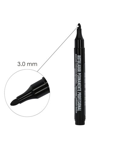 Rotulador Permanente Profesional Negro.