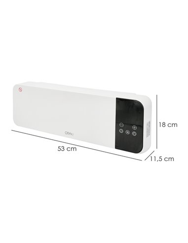 Termoconvector De Pared Split 1000 / 2000 Watt.
