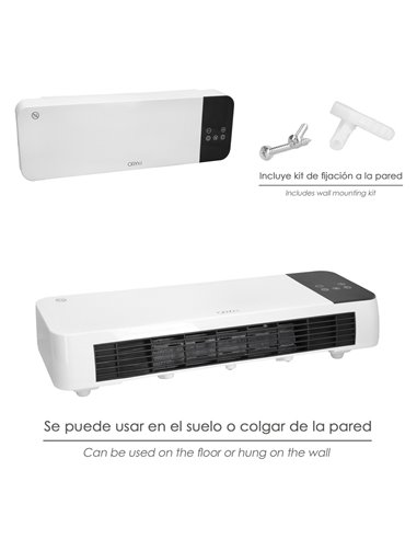 Termoconvector De Pared Split 1000 / 2000 Watt.