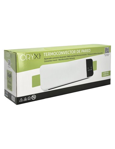 Termoconvector De Pared Split 1000 / 2000 Watt.
