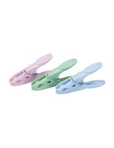Pinzas Tender Ropa Plastico (Pak 24 Pz)