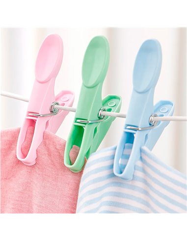 Pinzas Tender Ropa Plastico (Pak 24 Pz)