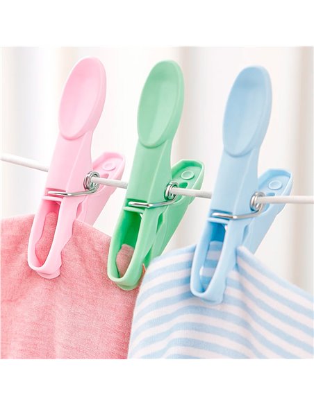 Pinzas Tender Ropa Plastico (Pak 24 Pz)
