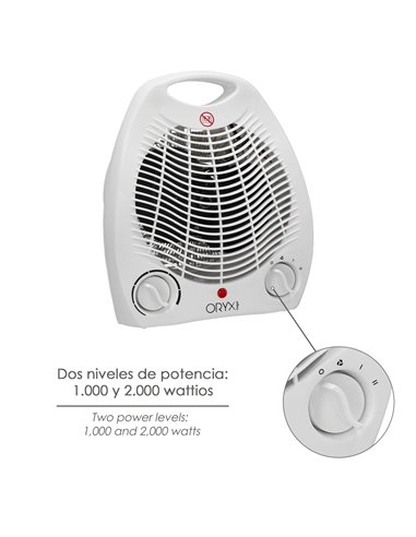 Termoventilador Ovalado 1000 / 2000w