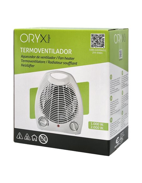 Termoventilador Ovalado 1000 / 2000w