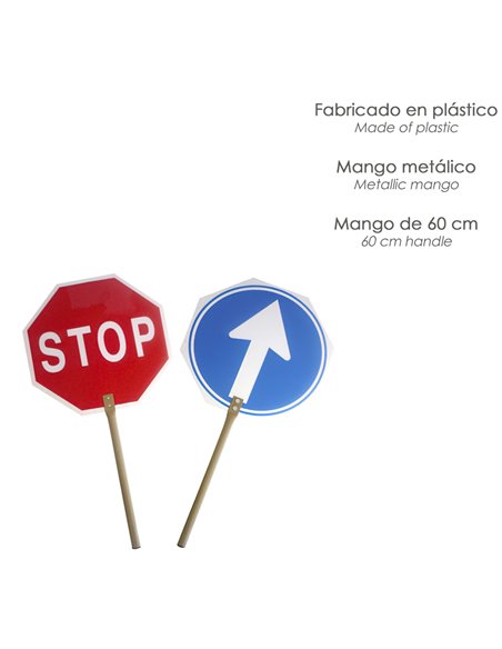 Cartel Paletina Obra Stop - Avance 30 x 30 cm.