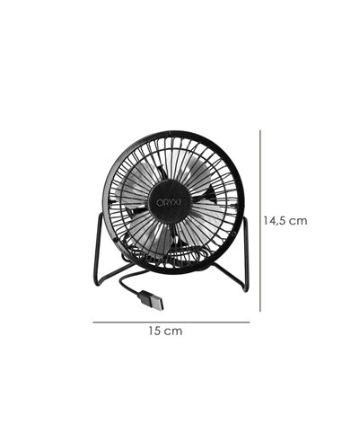 Ventilador Sobremesa 10 cm. 2,5 Watt USB.