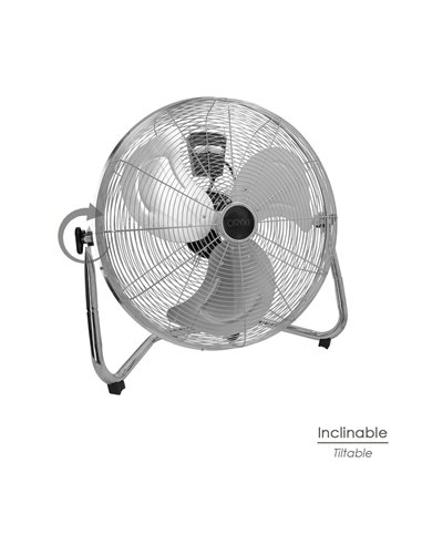 Ventilador Suelo Cromado 120 Watt Ø50 cm.