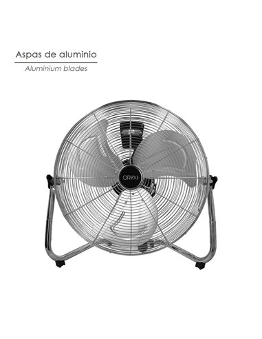 Ventilador Suelo Cromado 120 Watt Ø50 cm.