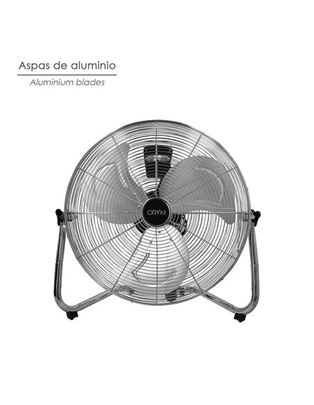 Ventilador Suelo Cromado 120 Watt Ø50 cm.