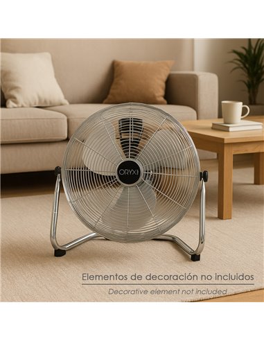 Ventilador Suelo Cromado 120 Watt Ø50 cm.