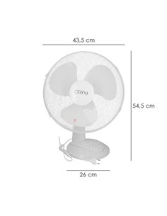 Ventilador Sobremesa Blanco 45 Watt 3 Velocidades. 2