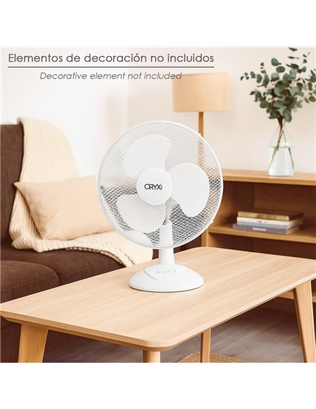 Ventilador Sobremesa Blanco 45 Watt 3 Velocidades.