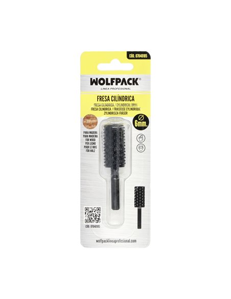Fresa Rotativa Para Madera Cilindrica Ø 15 mm. Para Taladro / Fresadora