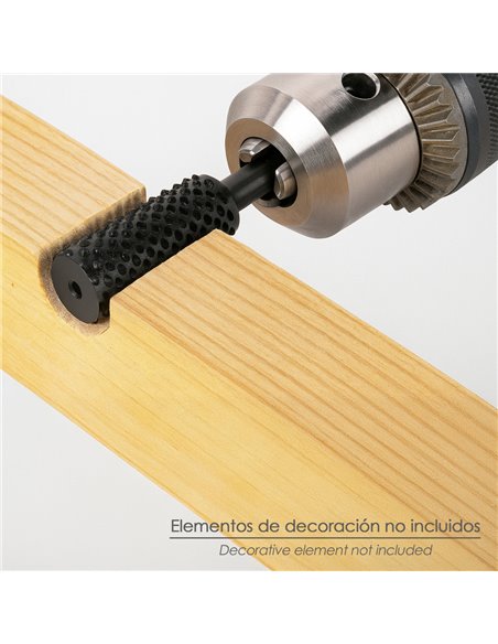 Fresa Rotativa Para Madera Cilindrica Ø 15 mm. Para Taladro / Fresadora