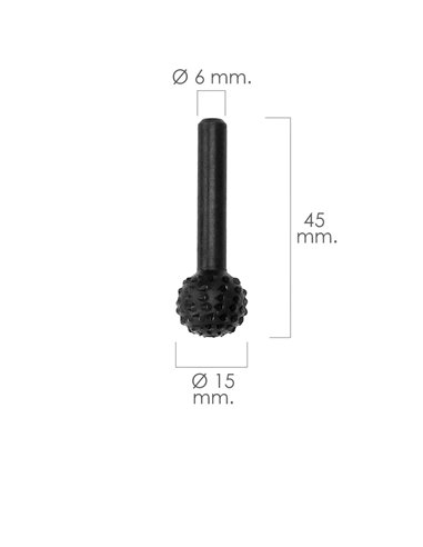 Fresa Rotativa Para Madera Esferica Ø 15 mm. Para Taladro / Fresadora