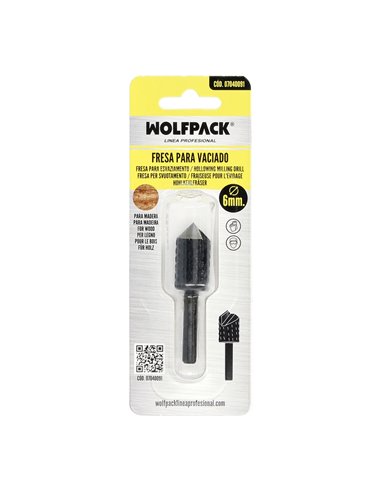 Fresa Rotativa Madera Para Vaciado Ø 15 mm. Para Taladro / Fresadora